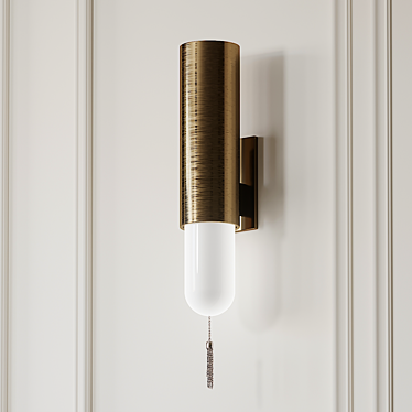 Elegant Aged Bronze Wall Sconce 3D model image 1 