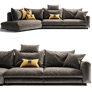 Gamma Karl: A Fashionable Fusion Sofa 3D model image 1 