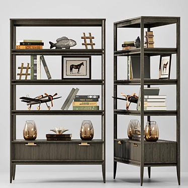 Dantone City Showcase with Drawer: Elegant and Functional 3D model image 1 