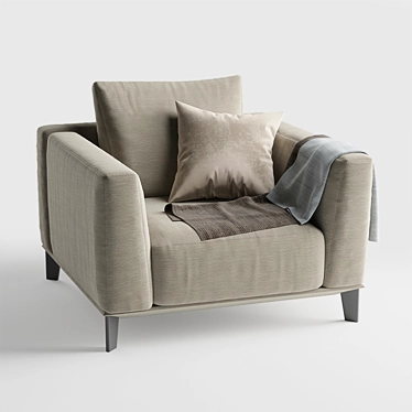 Albertasalotti Dylan Armchair: Designer Elegance for Your Space 3D model image 1 