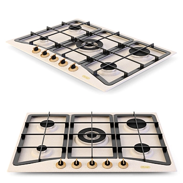 DELONGHI AV 57 PRO Gas Hob: Sleek & Powerful 3D model image 1 