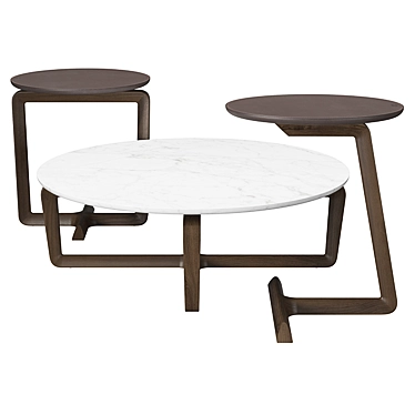 Elegant and Versatile Fidelio Round Tables 3D model image 1 