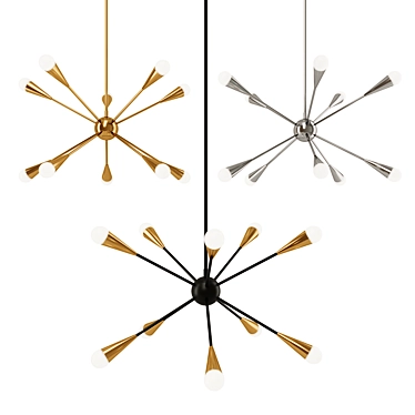 Elegant 10-Light Chandelier by Jax - Generation Lighting 3D model image 1 