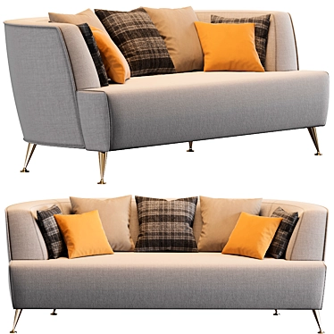 Luxe Lyon Sofa: Stylish Comfort for Your Home  3D model image 1 