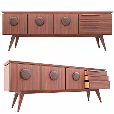 Anita Maxi Walnut Chest 3D model image 1 