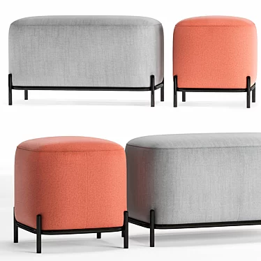 Modern HEMLOCK Pouf: Versatile and Stylish 3D model image 1 