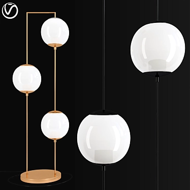 Illuminating the Night: Cosmos Floor Lamp 3D model image 1 