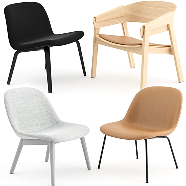 Modern Lounge Chairs Collection by Muuto 3D model image 1 