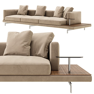 B&B Italia Dock Sofa: Stylish and Versatile 3D model image 1 