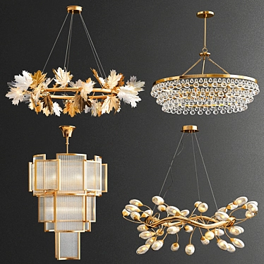 Elegant Chandelier Collection: 4 Exquisite Designs 3D model image 1 