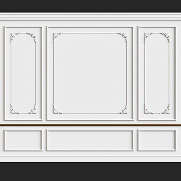 Elegant Wall Moulding for Stunning Interiors 3D model image 1 