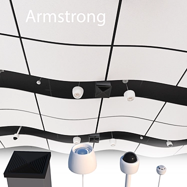 Armstrong Acoustic Ceiling Kit 3D model image 1 