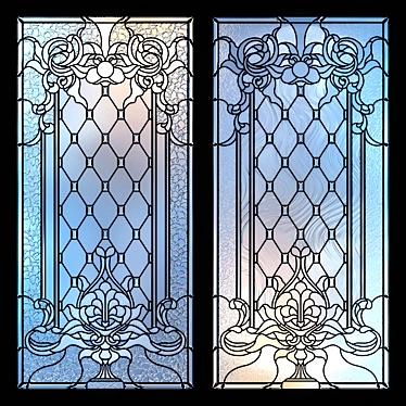 Handcrafted Stained Glass Window 3D model image 1 