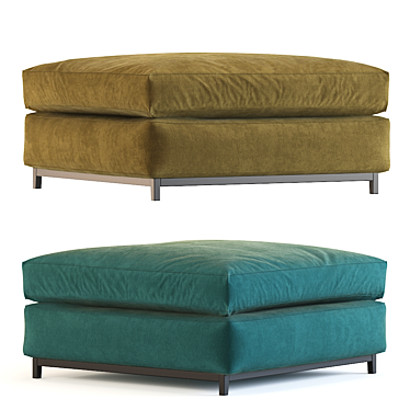 Hugo Ottoman: Stylish and Comfortable 3D model image 1 