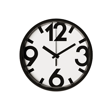 Modern Ukke Wall Clock - 230mm Diameter 3D model image 1 