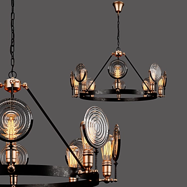 Industrial bar chandelier