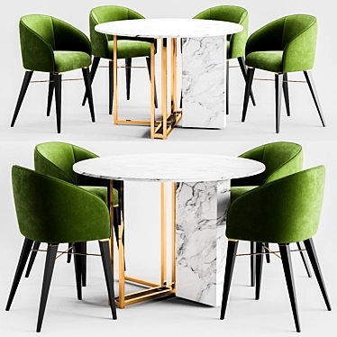 Modern Prosvir Table Chair 3D model image 1 