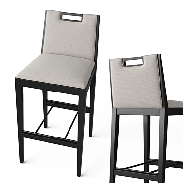 Sleek Modern Bar Stool 3D model image 1 