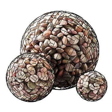 Gabion Sphere pebble - Smooth geometry, 3D Max, 3 textures 3D model image 1 