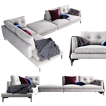 Essentiel Modular Sofa - Versatile & Stylish 3D model image 1 