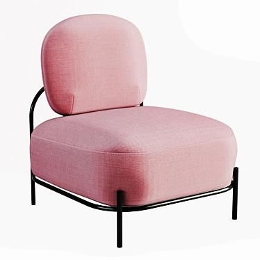 Rose Blush Angelina Armchair 3D model image 1 