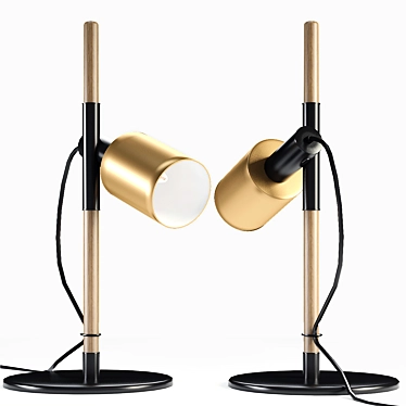 Carson Brass Table Lamp 3D model image 1 