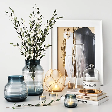 Vintage Decor Set: 3D Max 2015 + OBJ 3D model image 1 