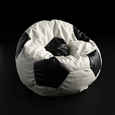 Soccer Ball Inspired Pouf 3D model image 1 