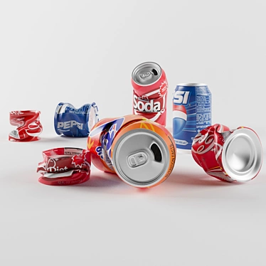 Title: Crushed Aluminum Can Model 3D model image 1 