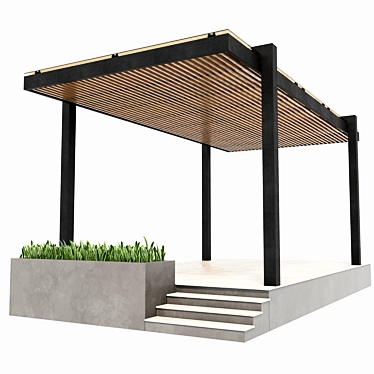 Modern Pergola Design Kit 3D model image 1 