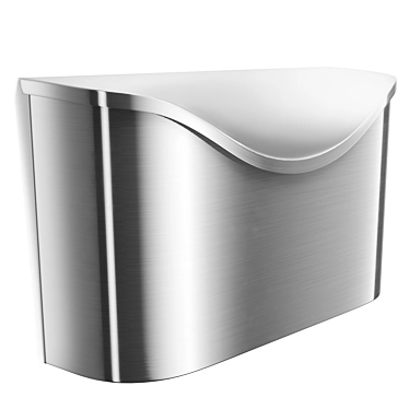 Sleek Stainless Steel Mailbox 3D model image 1 