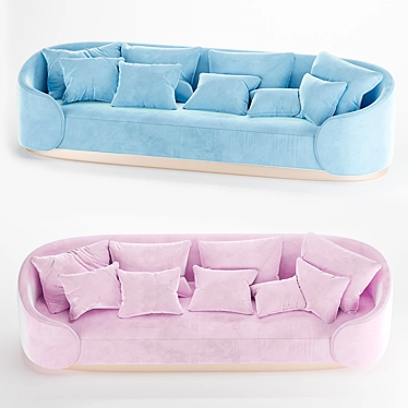 Cozy Comfort: Eden Rock Sofa 3D model image 1 