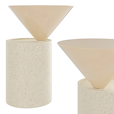 Elegant Geometric Laurel Side Table 3D model image 1 