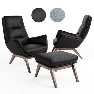 Moro: Stylish and Comfortable Armchair 3D model image 1 