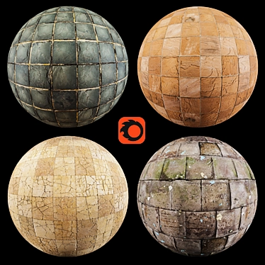 PBR Stone Tile: High-Quality, Multi-Texture 3D model image 1 