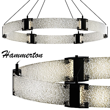 Parallel Circle Chandelier 3D model image 1 