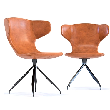 Retro Rusty Chair: Elegant Vintage Design 3D model image 1 