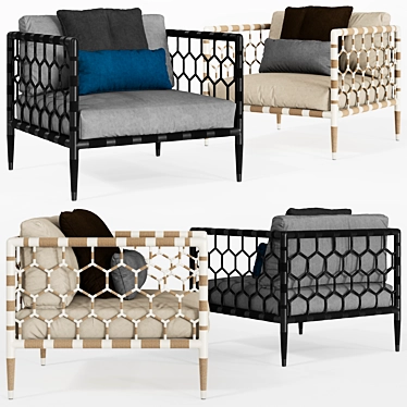 Olympia Lounge Chair: Ultimate Comfort and Style 3D model image 1 