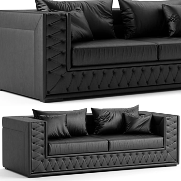 Luxury Italian Leather Alexandra Sofa 3D model image 1 