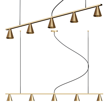 Modern Cone Pendant Lamp 3D model image 1 