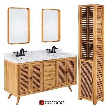 Harper Vanity Combo: Classic American Style 3D model image 1 