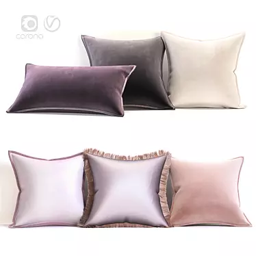 Luxurious Brabbu Pillow Set: Essential Collection 3D model image 1 