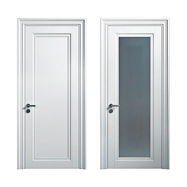 Elegant Volhovec CENTRO Doors Set 3D model image 1 