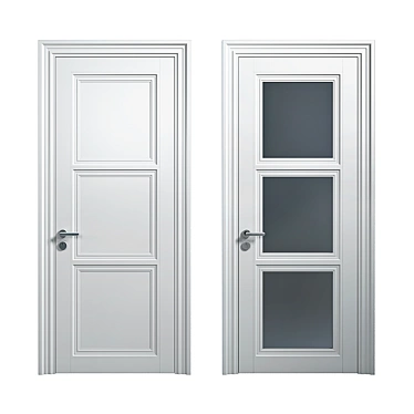 Sleek Volhovec CENTRO Door Set 3D model image 1 