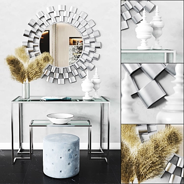 Arielle Tiered Mirror: Stylish & Functional 3D model image 1 