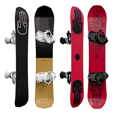 Bataleon Snowboards with Drake Reload Bindings 3D model image 1 