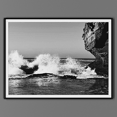 Black Framed Picture 3D model image 1 