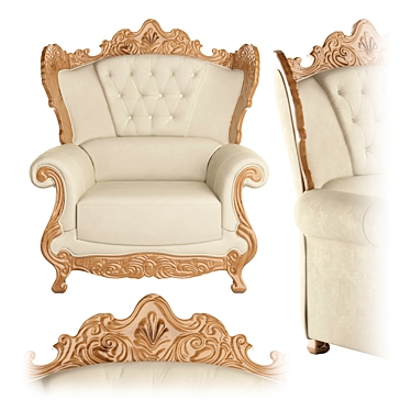 Elegant Versale Armchair: The epitome of style 3D model image 1 