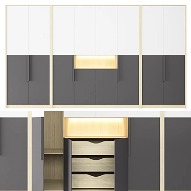 Arvo Weight Cabinets: Sleek & Stylish Storage Solution 3D model image 1 