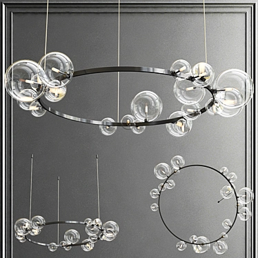 Elegant Iona Chandelier 3D model image 1 